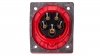 Gniazdo tablicowe skośne 16A 5P 400V /80x97/ czerwone IP44 TWIST 415-6